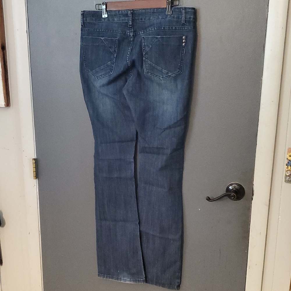 Kardashian Kollection Blue Straight Leg Jeans Size 10 - Picture 2 of 7